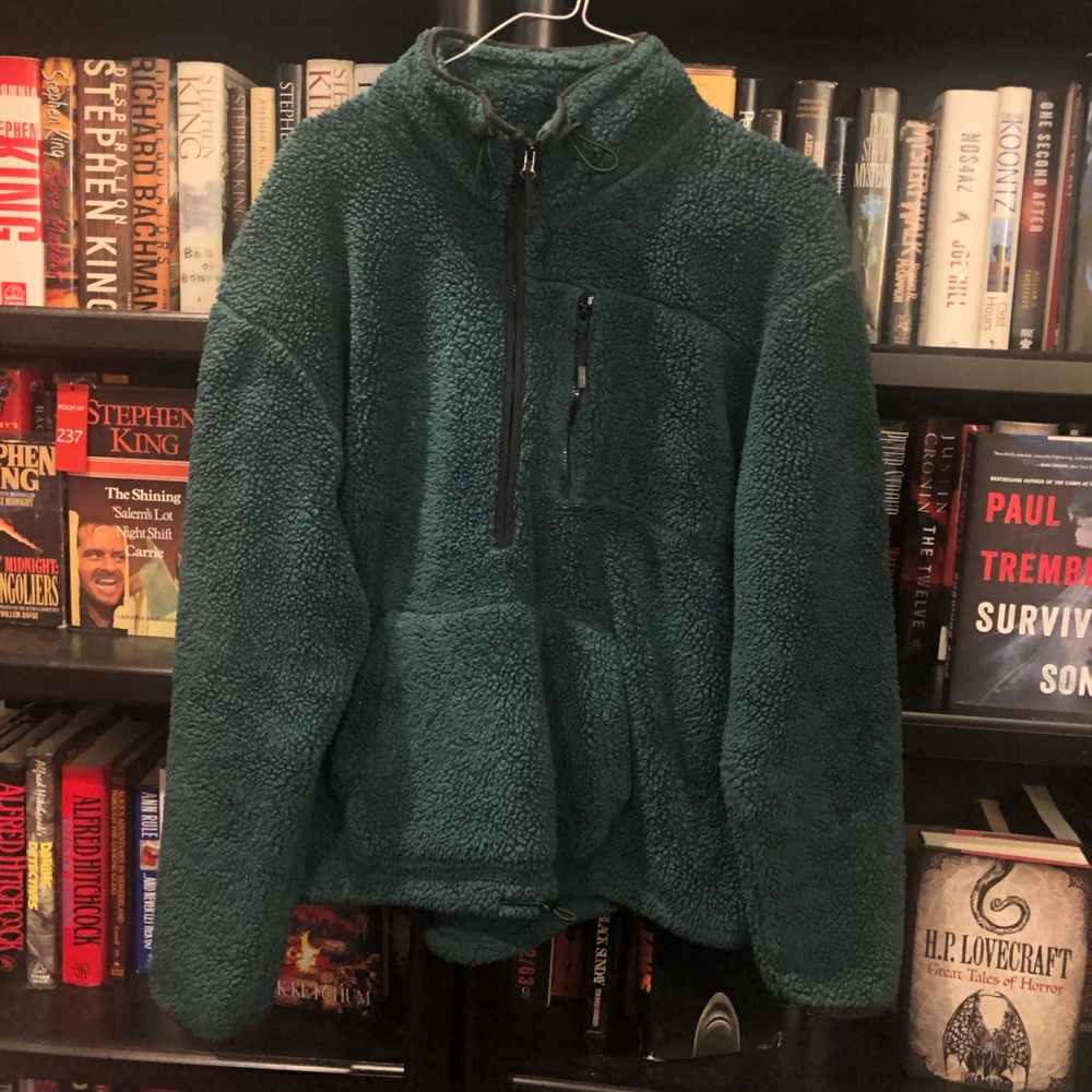 Pink by Victoria Secret- Green Sherpa Pullover